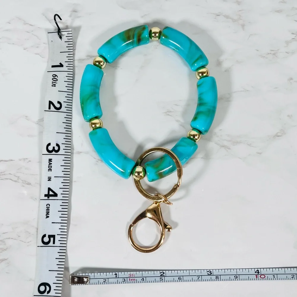 Acrylic Turquoise Bracelet Keychain - Picture 4 of 4